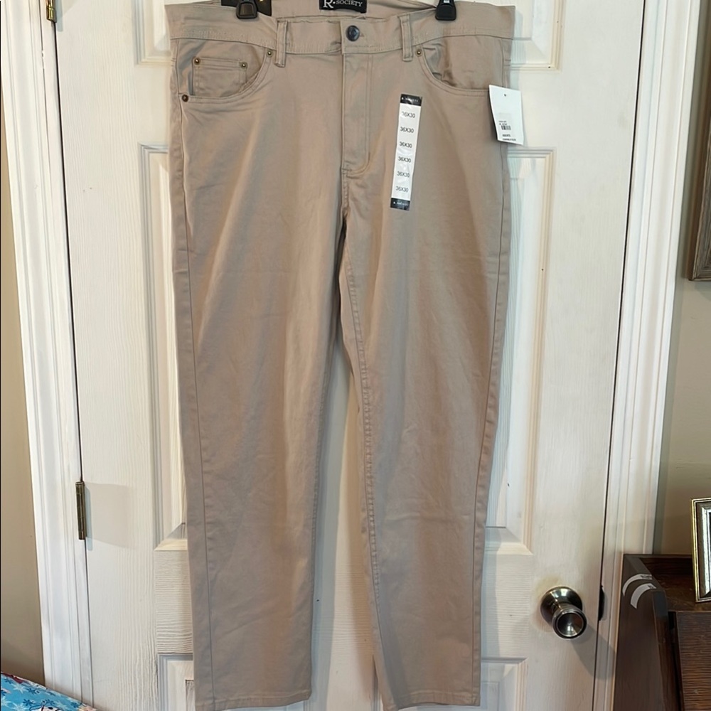 R. Society Size 36w /30 L Khaki Skinny Jeans